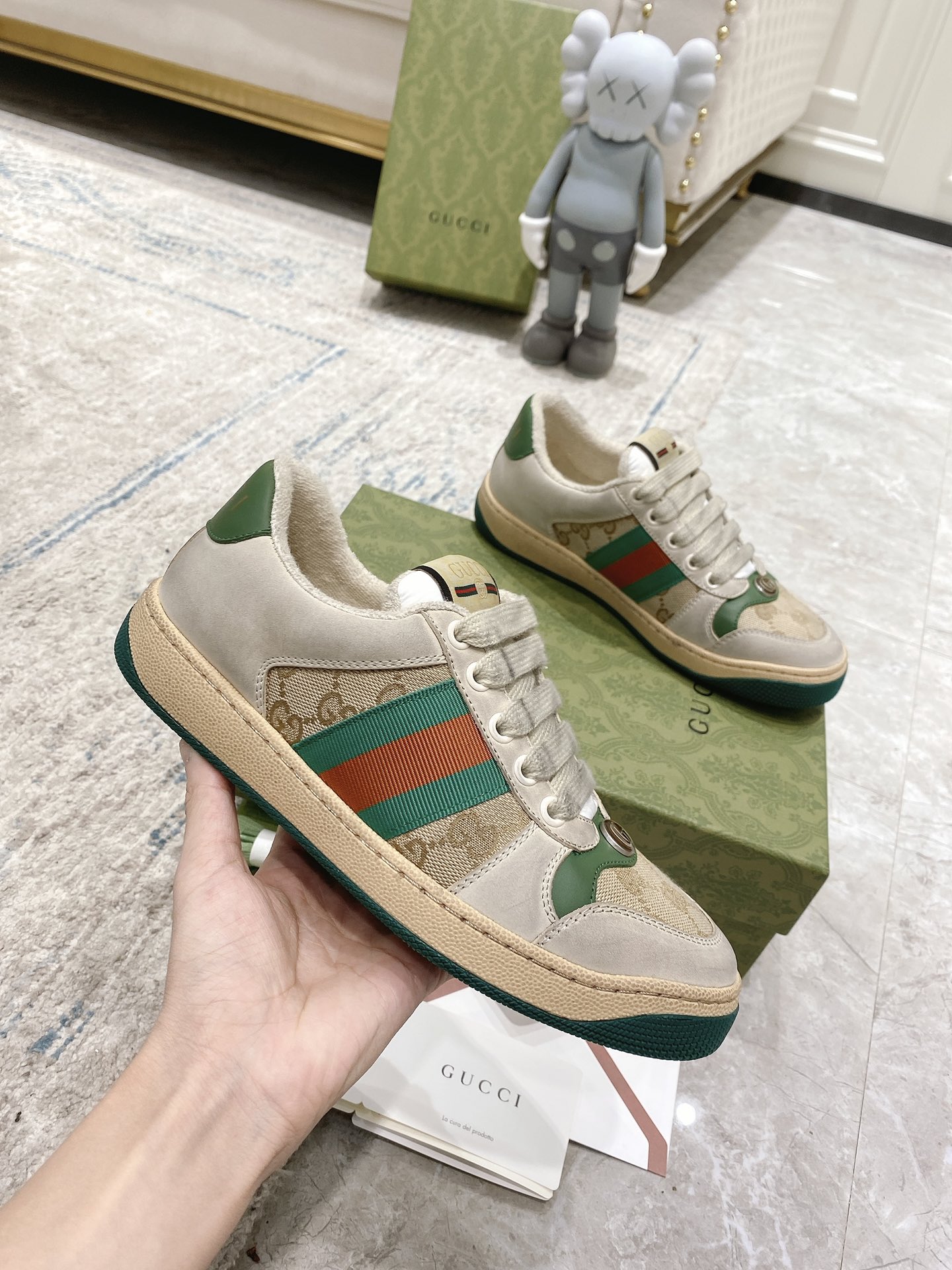 Gucci dirty shoes men's and women's sports shoes